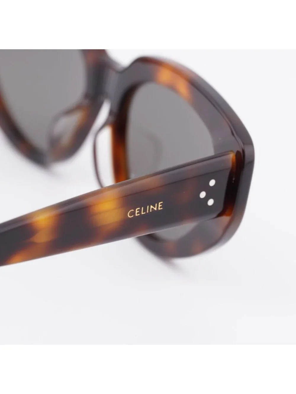 Celine CL40286F 53A Sunglasses Havana Cat Eye Frame, Grey Lenses